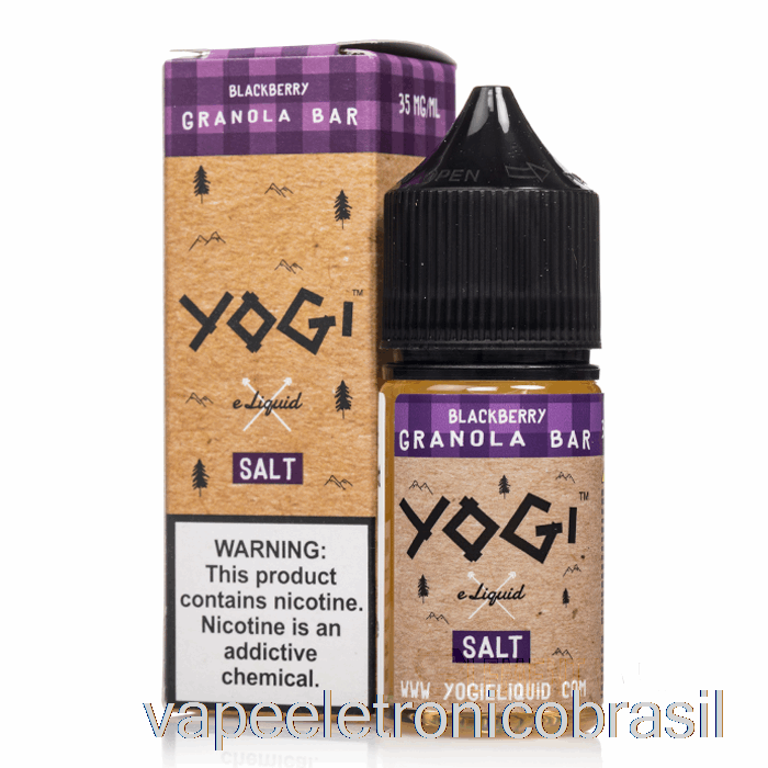 Vape Recarregável Barra De Granola De Amora - Yogi Salts E-liquid - 30ml 35mg